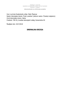 Snemalna knjiga za kratko TV dramo Živali, pozdrav! - 