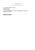 Snemalna knjiga za kratki igrani film Spran - 