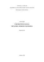 Jakob Ribič: Taktike ponavljanja, Magistrsko delo - 