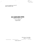 Snemalna knjiga za kratko TV dramo Do zadnjega diha - 