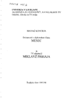 Projektna dokumentacija za diplomski film Mesec in TV adaptacijo operete Miklavž prihaja - 