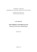Med medijskim in umetniškim govorom: Primer govora Tilna Artača v oddaji Kaj dogaja? - digitalna kopija - 