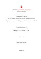 Med igro in umetniško besedo - digitalna kopija - 