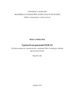 Uprizoritveni potenciali WEB 3.0 - digitalna kopija - 
