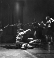 Pupilija, papa Pupilo pa Pupilčki - Čermelj, Svetina, Kocbek, Žagar - Gledališče Pupilije Ferkeverk, 29. 10. 1969, Viteška dvorana Križank. 
Prizor: Sokolska telovadba