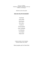 Dramatik Peter Božič - Tipkopis - 
