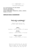 Snemalna knjiga za kratki igrani film Povej naprej - 